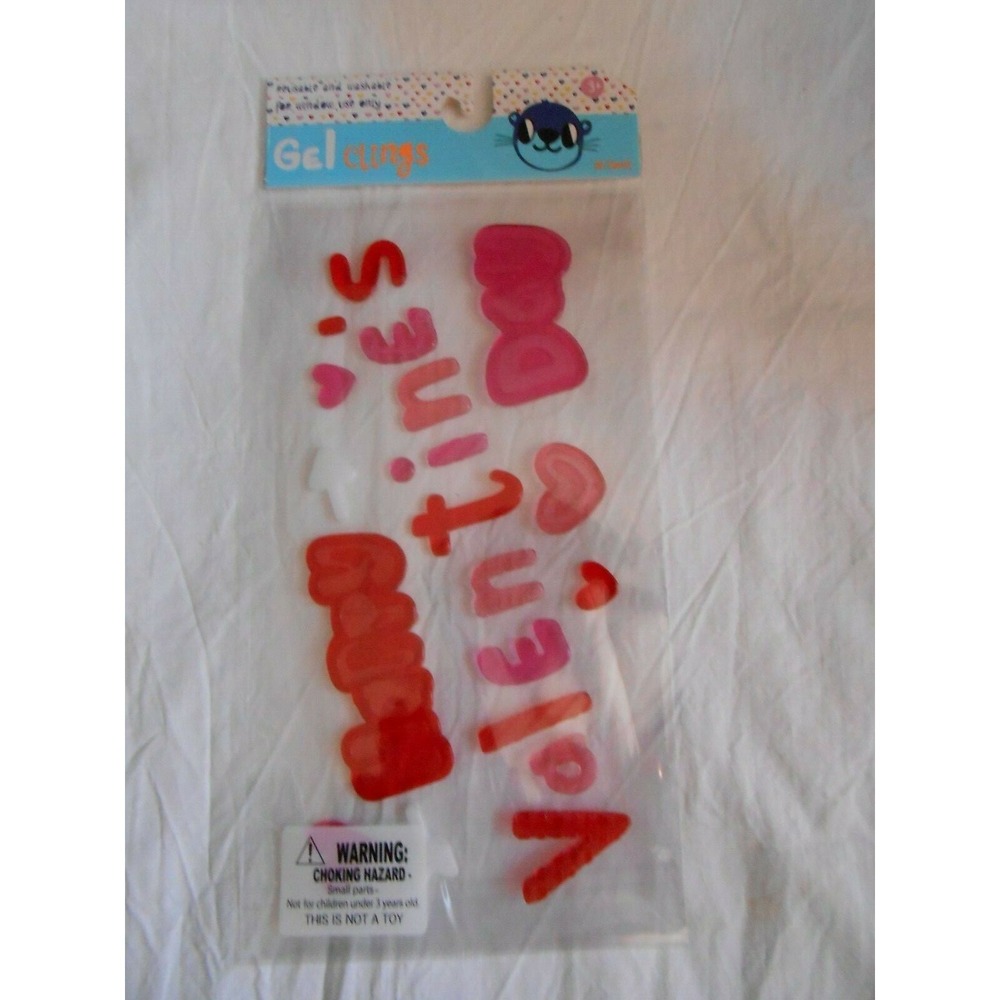 NEW Happy Valentines Day Hearts Arrows Love Window Gel Clings Decorations 20 pcs